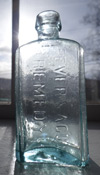 Ague Medicine patent quack medicine new york pontil antique civil war bottle
