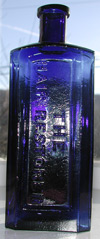 cobalt blue antique hair medicine bottle