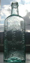 New york pontiled medicine sarsasparilla antique bottle