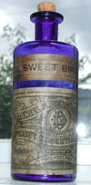 antique cobalt bottle