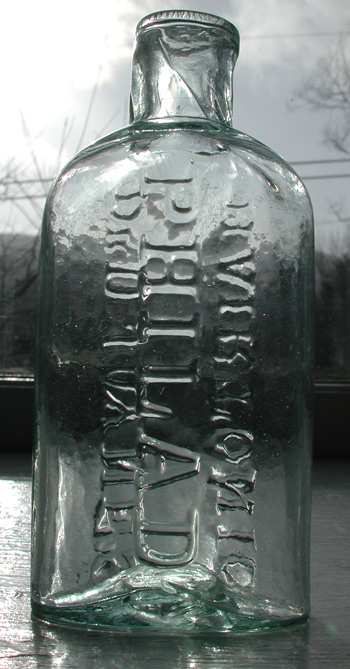 patent hair medicine antique bottle pontil